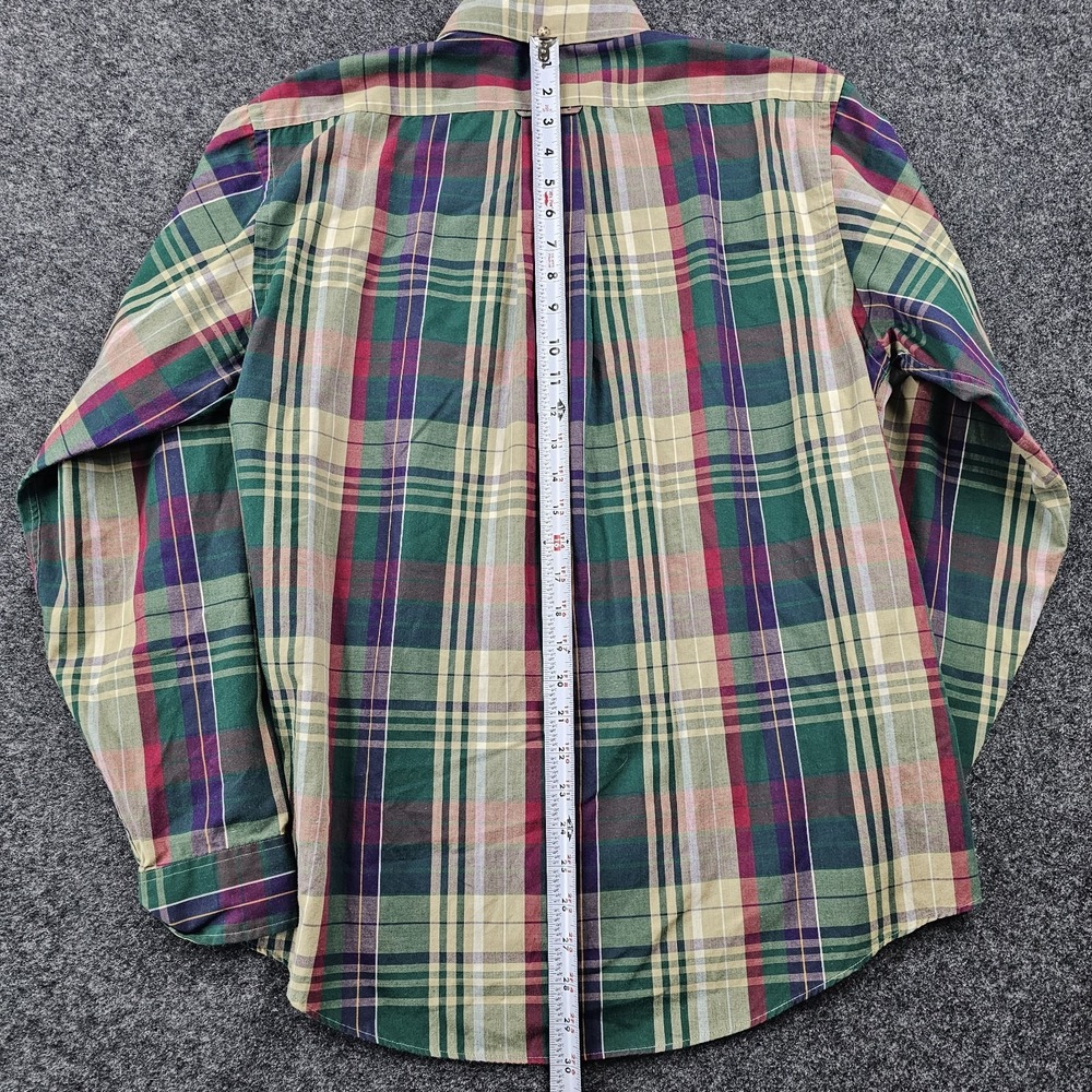 GANT Foxhunt Plaid Men's Large Button Down Shirt Green Purple Preppy Casual - Picture 5 of 5